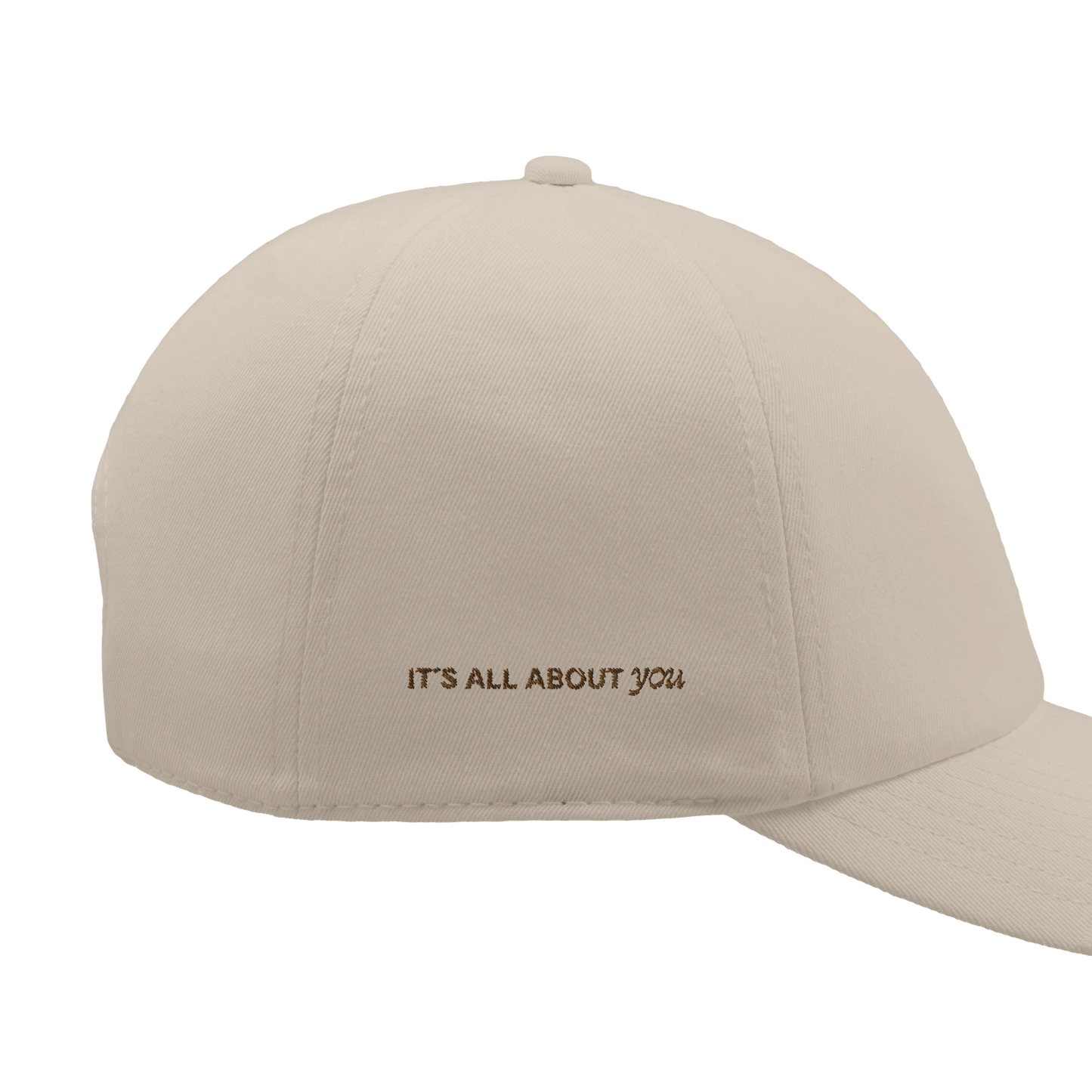 Beige caps med logo på siden