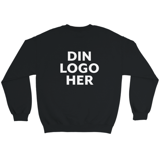 Profilering - svart genser med logo på ryggen