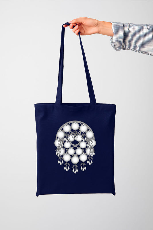 Handlenett med sølje trykket på vesken