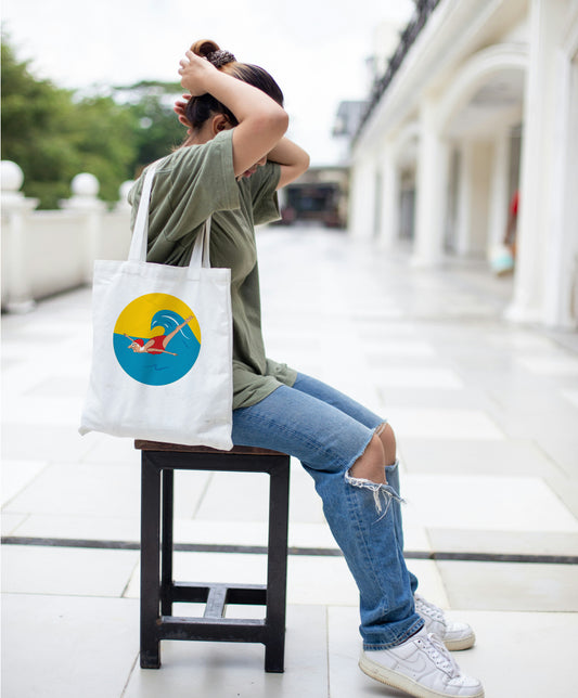 Handlenett i bomull med stupedama