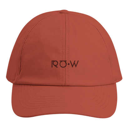 Rustrød caps med logo, profilering