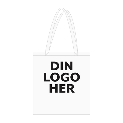 Handlenett med logo, hvit, profilering