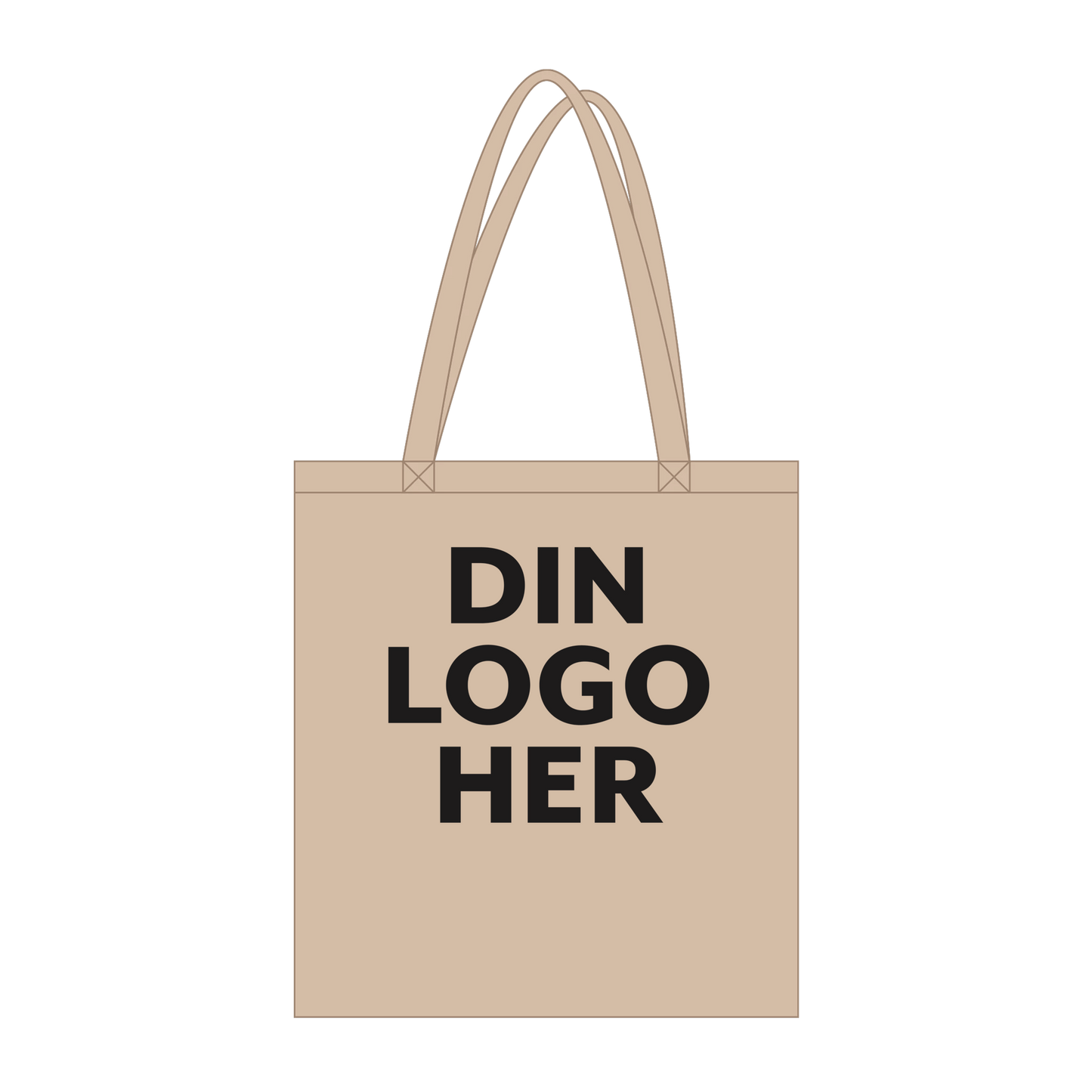 Profilering, Handlenett med logo, beige
