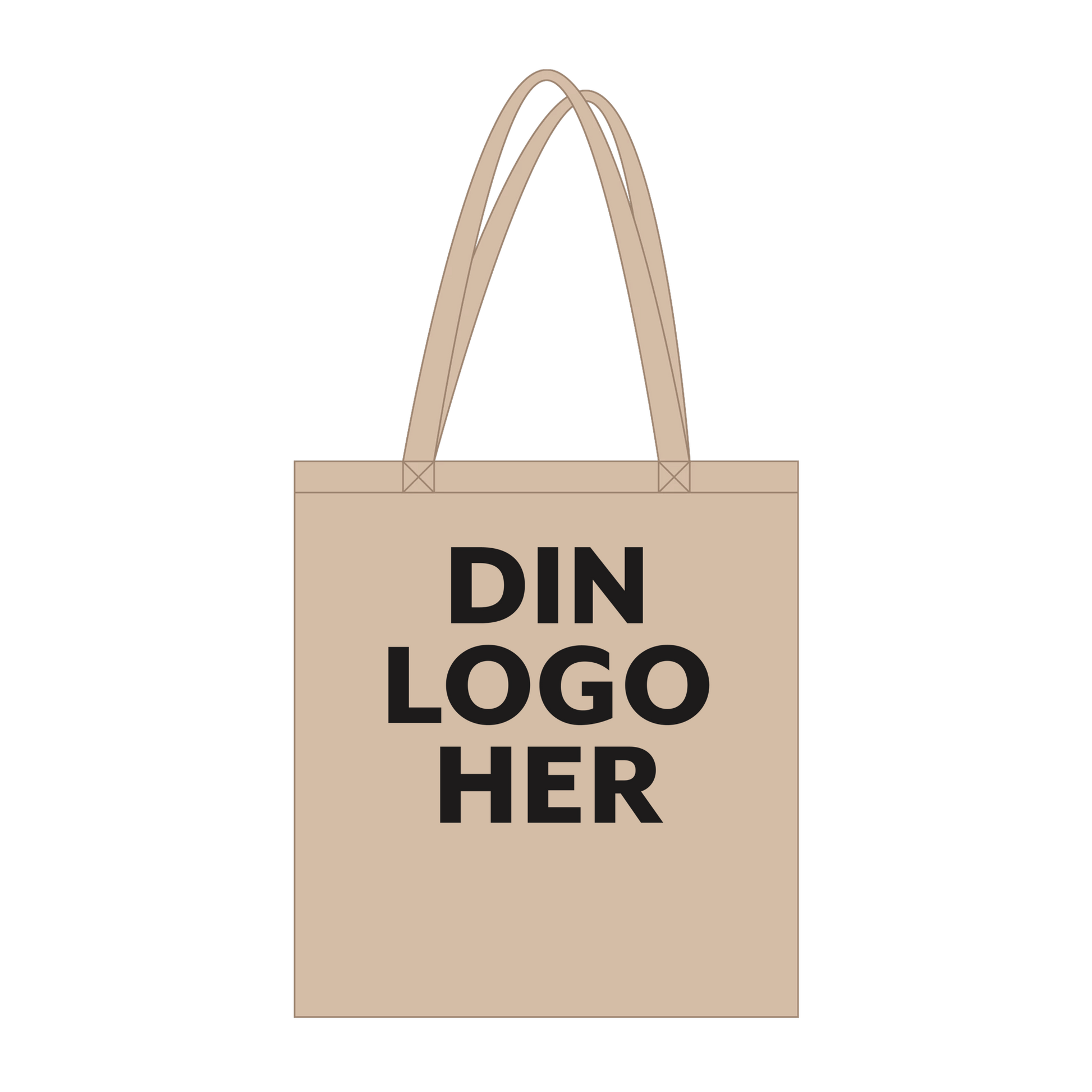 Profilering, Handlenett med logo, beige