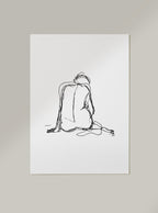 Hun sitter,  Fine Art Print