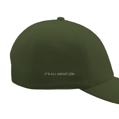 Skogsgrønn caps med logo