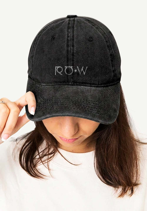 Svart vintage caps med logo