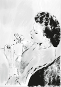 Original håndtegnet digital illustrasjon inspirert av vintage estetikk. Giclée-print på matt Fine Art-papir 
